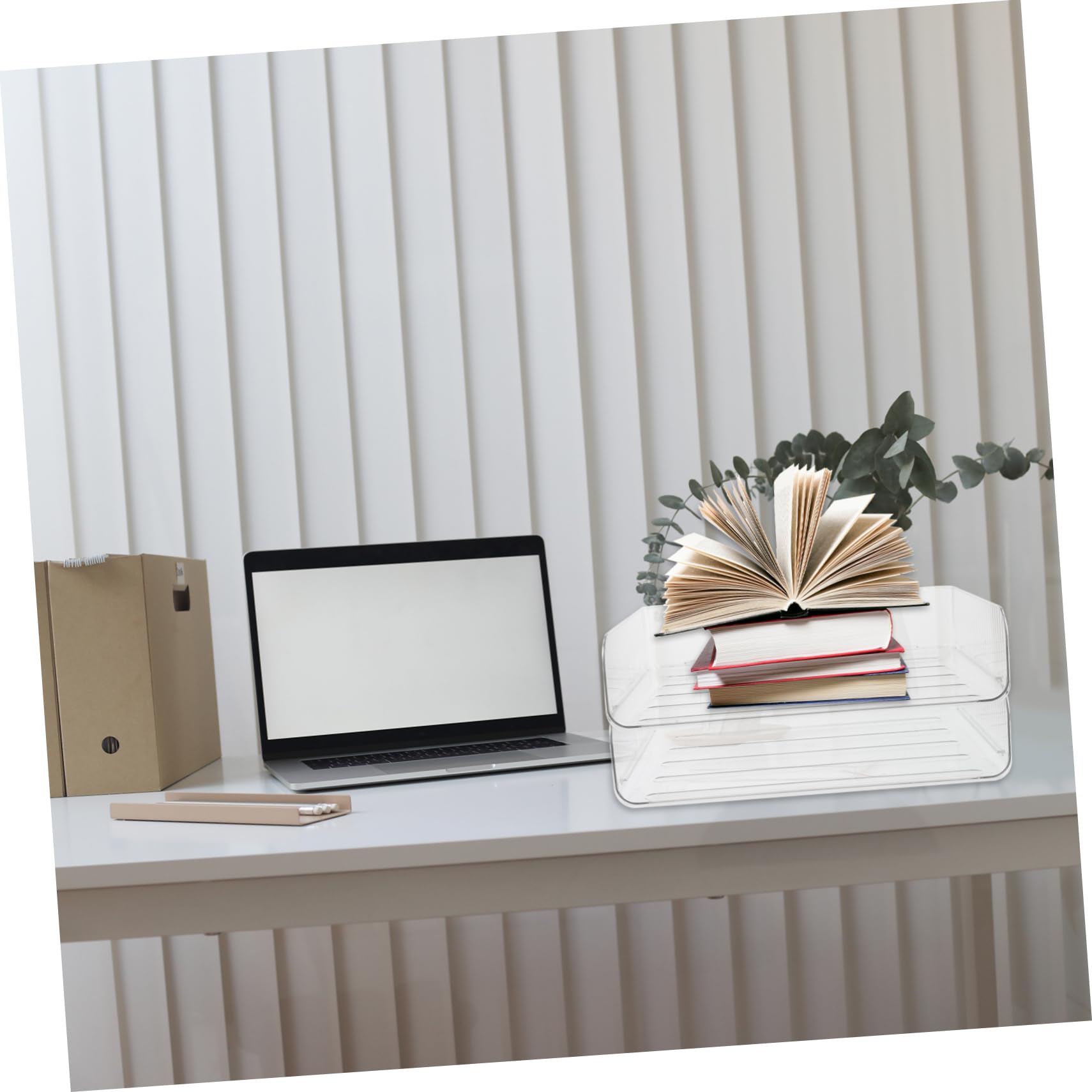 2pezzi Organizer Scrivania Impilabile Multifunzionale Per Documenti e Cancelleria Design Per e Casa Facile Usare e Resistente