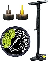 GIYO GF27 Bike Floor Pump: 3" Dual-Scale Gauge, 160 PSI Max, One-Hand Presta/Schrader Valve for Road & MTB Tires