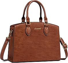 LOVEVOOK Purses and Handbags for Women, Vintage Tote Shoulder Bag Trendy, PU Leather Satchel Bag, Medium Ladies Hand Bag