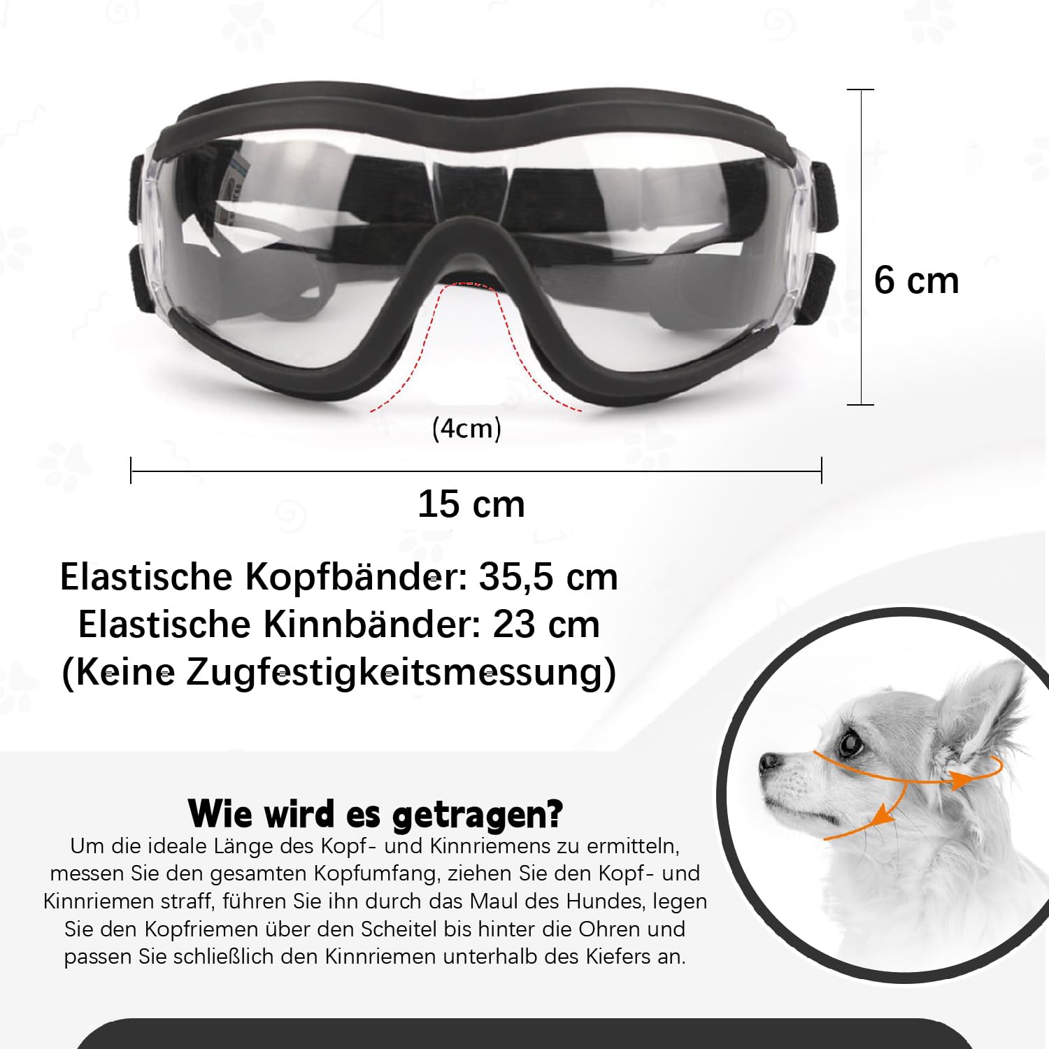 occhiali da sole per cani, occhiali protettivi per cani di taglia grande, occhiali da sole con protezione UV, occhiali da sole regolabili per cani, occhiali protettivi per cani di taglia
