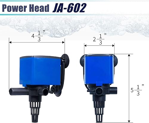 Miniatura 5 de Aqua Dream Bomba sumergible de 320 GPH (1200 LH, 20 W), silenciosa bomba de agua interna para acuario, circulación 3 en 1, funcionalidad de