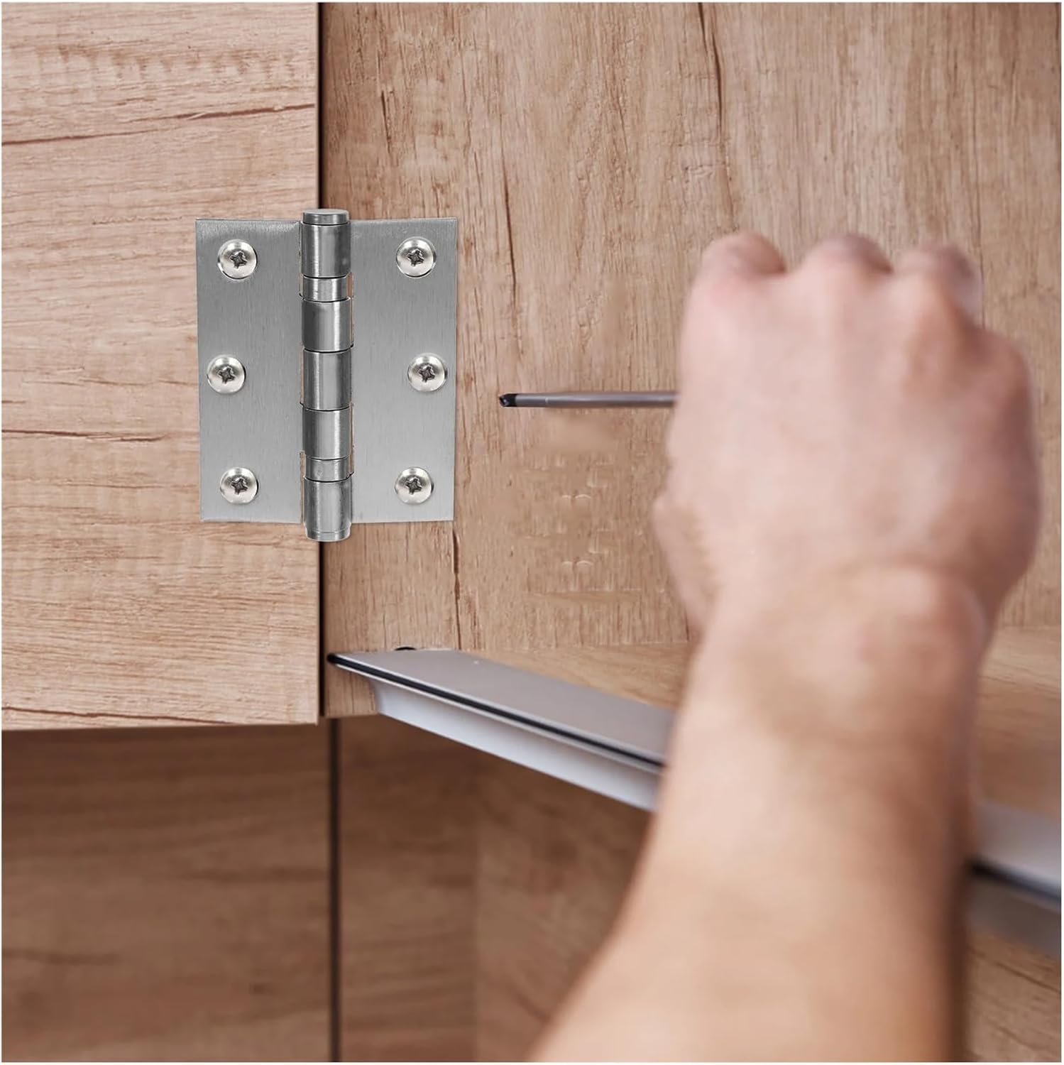 Frame Concealed Cabinet Door Hinge 2pcs Silver Stainless Steel Cabinet Door Heavy Duty Folding Thickened Hinge