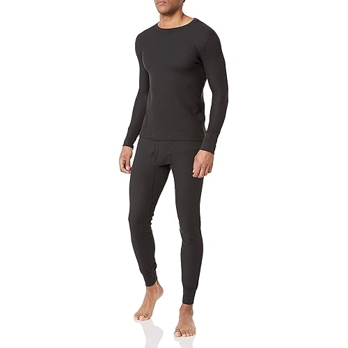 Fruit of the Loom mens Recycled Waffle Thermal Underwear Set (Top and Bottom)