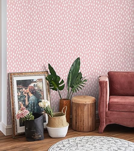 Vista 73 de HAOKHOME Papel tapiz para despegar y pegar, diseño de puntos modernos y bohemios, extraíble, para baño, color caramelo/blanco, papel de contacto