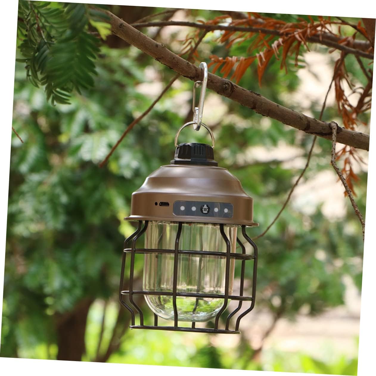 USB Rechargeable Camping Lantern Portable Hanging LED Light Multi-Functional Plastic Lantern for Outdoor Camping Hiking and Emergencies