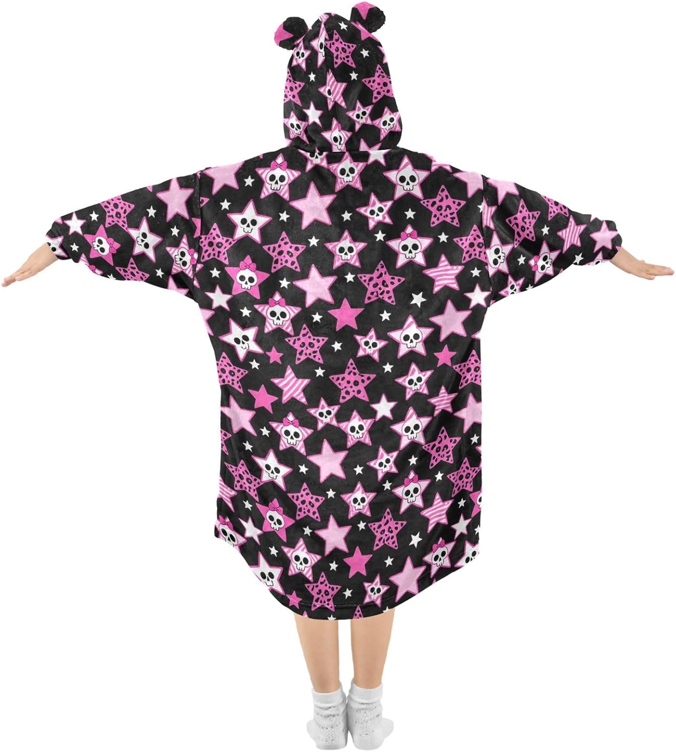 GuoChe Wearable Blanket Hoodie Oversized Flannel Blanket Hoodie image 2