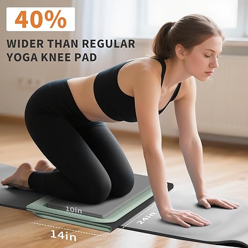 Miniatura 4 de Almohadilla plegable de ejercicio y yoga para gimnasio o uso doméstico, almohadilla de rodillas ecológica de 1.0 pulgadas de grosor y tapete de