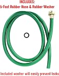 LDR Industries 504 1300 Garden Dehumidifier Drain Hose, 5ft, Green Rubber Finish, 5 feet