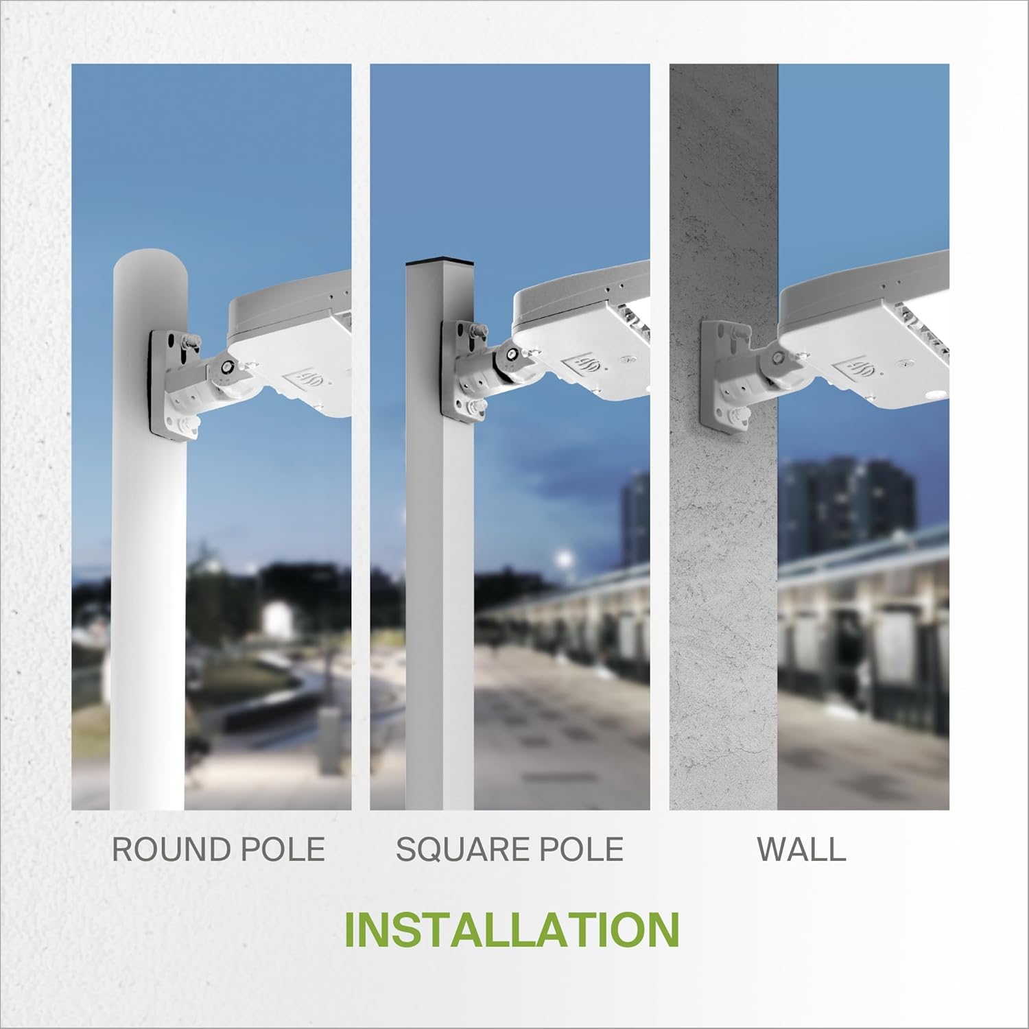 ASD Adjustable Arm Mounting Bracket for LED Area Lights | Compatible with 150-300W LSB5, LSB5A, LSB5B | White