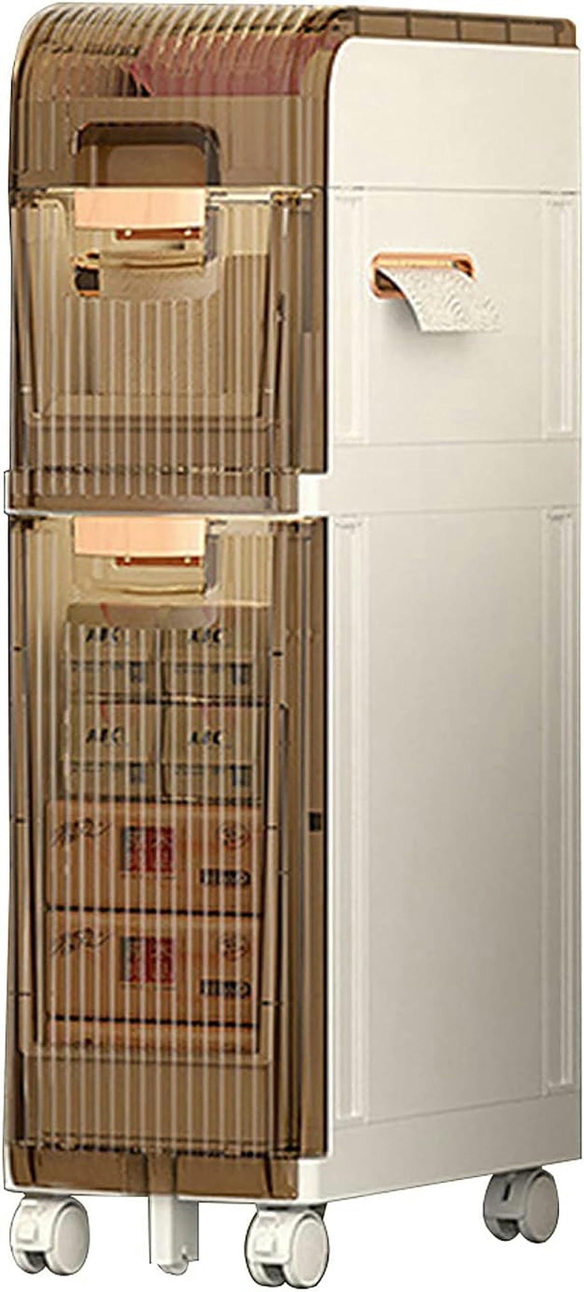 Cajones de almacenamiento apilables, gabinete de almacenamiento para El piso del baño, gabinete pequeño y Estrecho con estantes deslizantes, gabinete de almacenamiento la