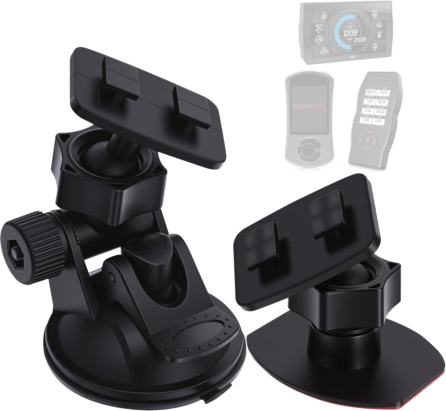 Mount for SCT X4 Windshield Suction Holder & Adhesive Dashboard for Cobb AccessPORT V3 Tuner Programmer Mount for Bama SCT X3 Edge Products Insight CT CTS CTS2 CTS3 CTS2 CTS3 Mustang WRX