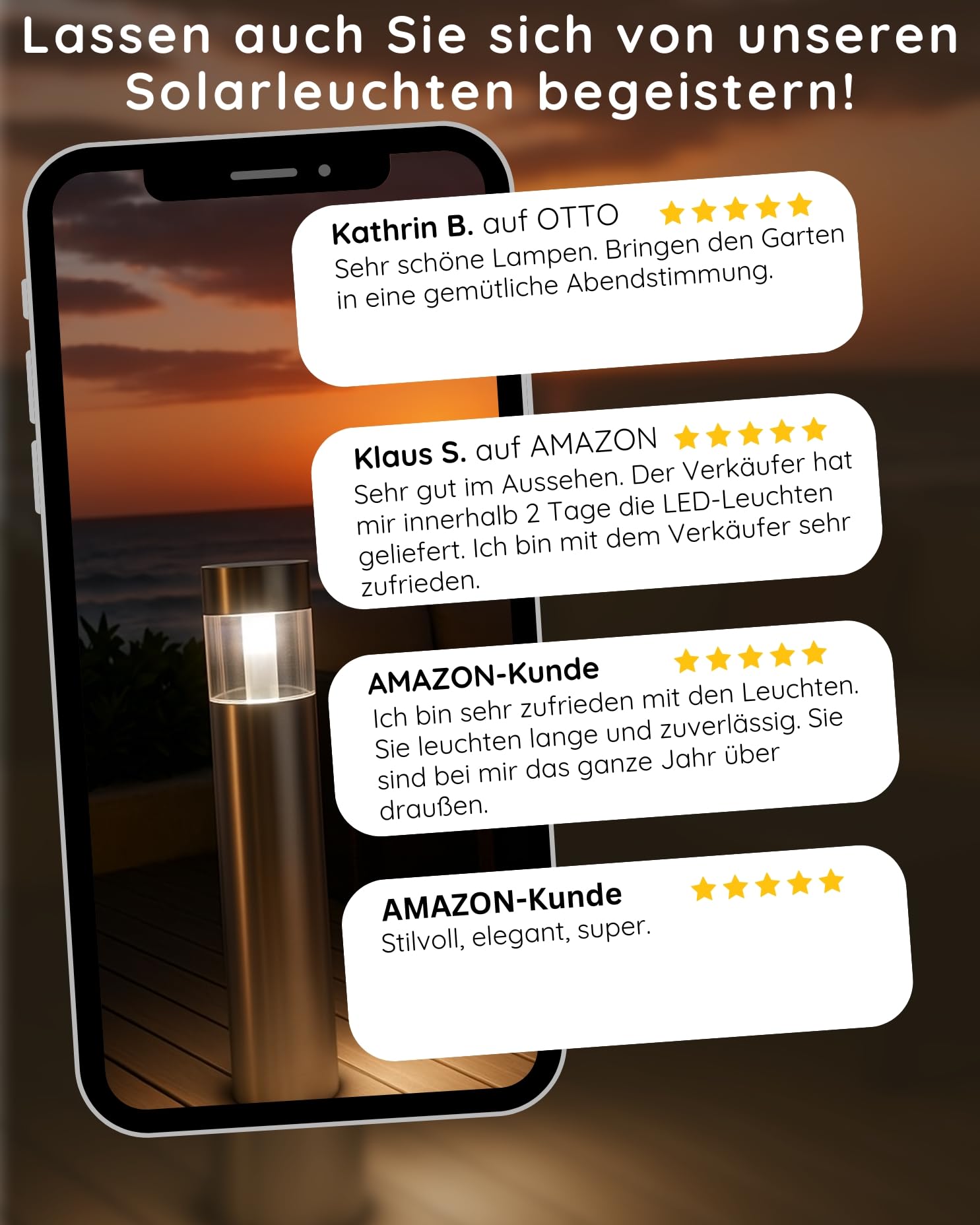 MeLiTec Solar Gartenleuchte mit Bewegungsmelder & Dämmerungssensor – Edelstahl Wegeleuchte, Außen, IP44 – Solarlampe kaltweiß