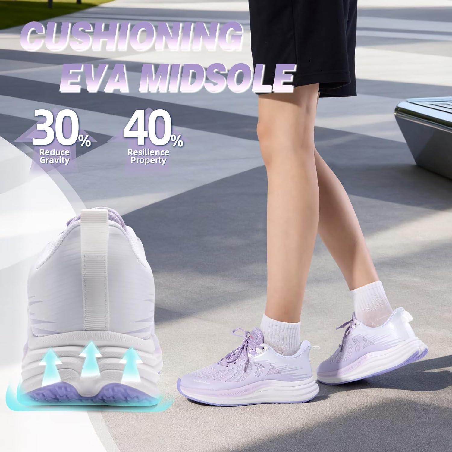 OrthoComfoot Women's Orthopedic Running Shoes: Comfort Arch Support Plantar Fasciitis Orthotic Sports Exercise Fashion Sneakers, Casual Gym Tennis Work Walking Shoes for Foot and Heel Pain