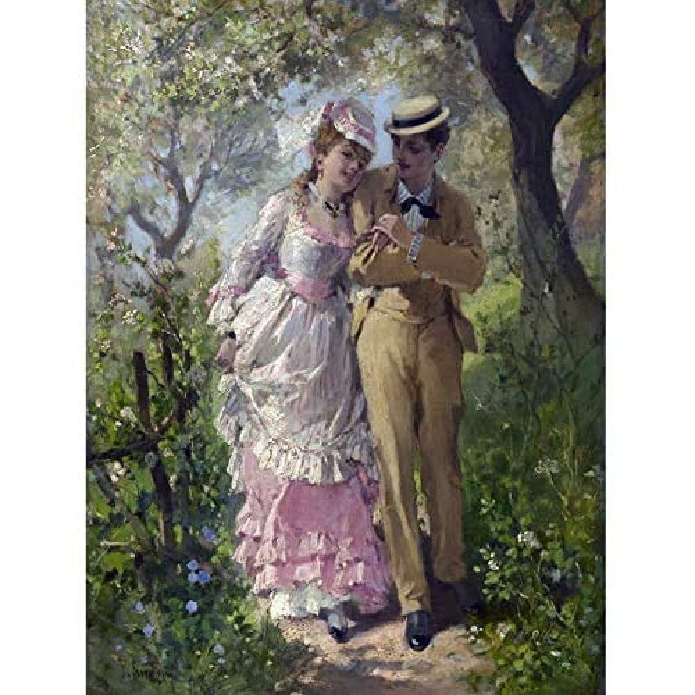 Artery8 Philippe Jacques Linder Spring 1870S Painting Art Print Canvas Premium Wall Decor Poster Mural