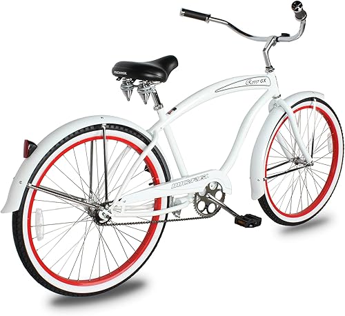 Vista 111 de MICARGI Bicicleta híbrida para adultos de 24/26 pulgadas, bicicleta híbrida de 1/7 velocidades para mujeres, hombres, personas mayores, bicicleta