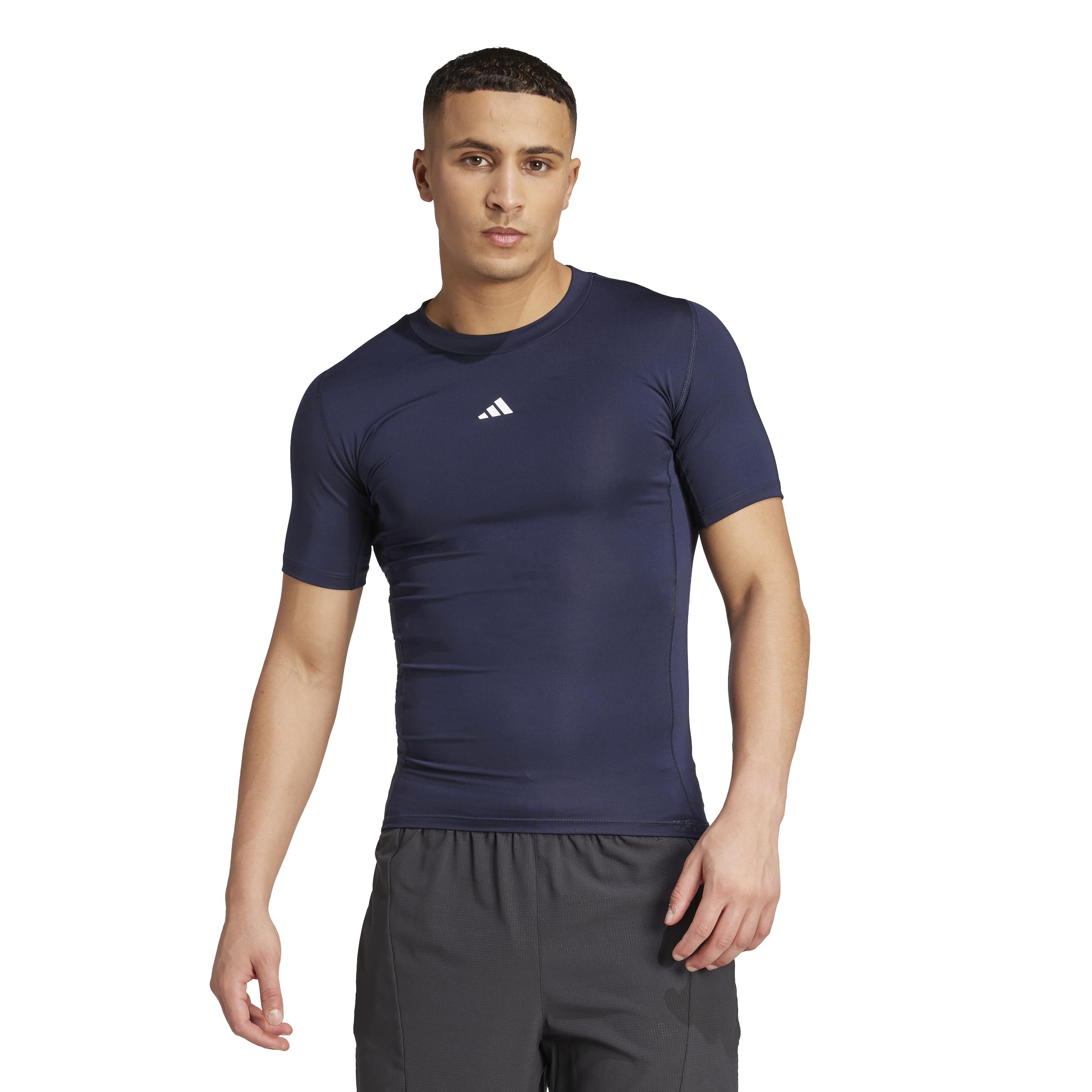 adidas Men's Techfit Compression Training T-Shirt, Legend Ink, XS