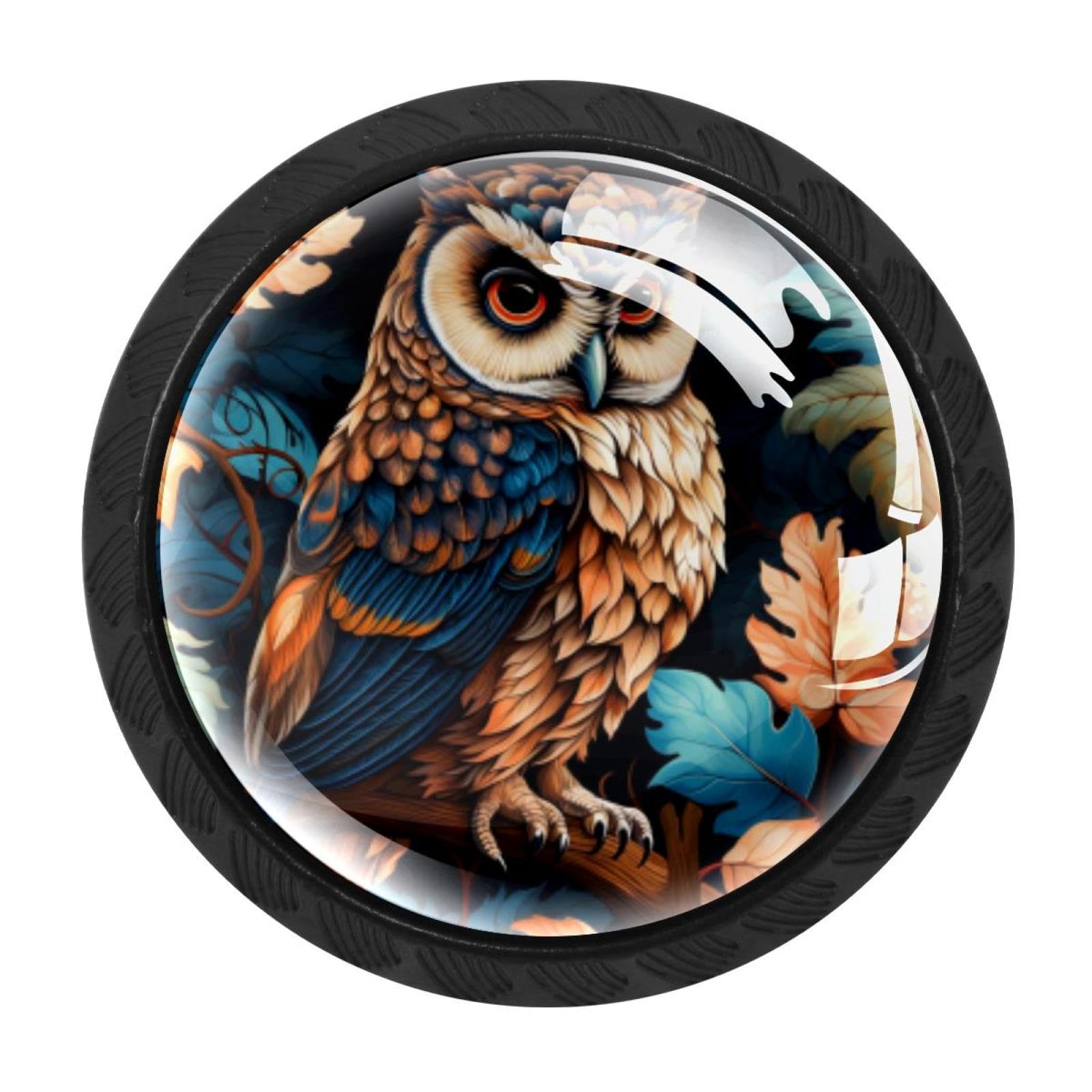 Chenzzzz Multicolored 18 4 Pack Owl Kitchen Cabinet Knobs Drawer Knobs Dresser Knobs Matte Black Zinc Knobs Drawer Pulls Door Knobs Dresser Drawer Handles Knobs For Dresser Drawers