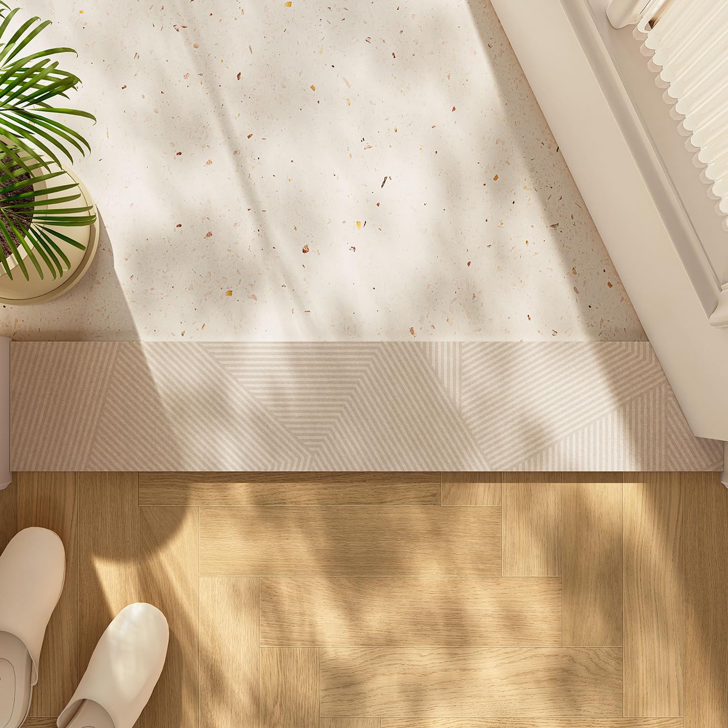 Kieselgur Teppich Badematte 50x80cm,Schneidbar Badvorleger rutschfest Waschbar,Super Saugfähige Bath Mat für Badezimmerboden,Gemütliche Schnelltrocknend für Badezimmer,Küche (Bunt A)
