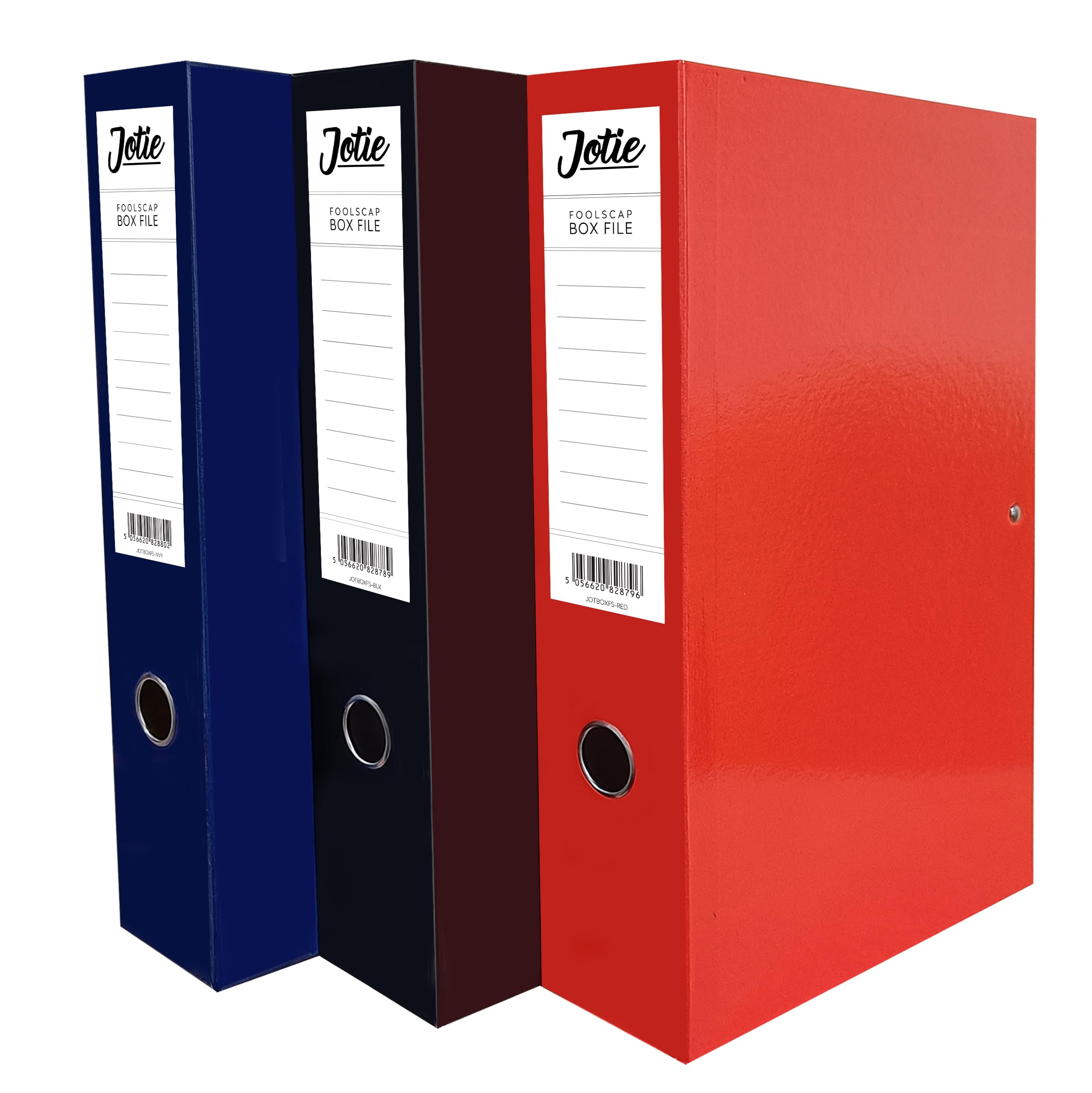 Box File with Lock Spring Ring Pull & Catch Glossy Finish 75mm Spine Ideal Document Organiser for Office School Paperwork Storage Foolscap Box Files