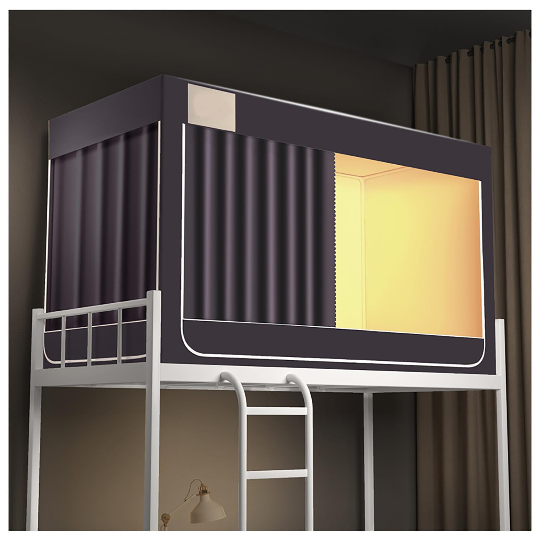 Usknxiu Bed Curtain Canopy 4 Corner Post Bed Canopy Frame Bed Tent Twin Bunk Bed Blackout Curtains Canopy Bed Poles Dorm Bed Privacy Tent Twin Top Bunk Bed Tent Canopy Bunk Bed Canopy,Gray,L