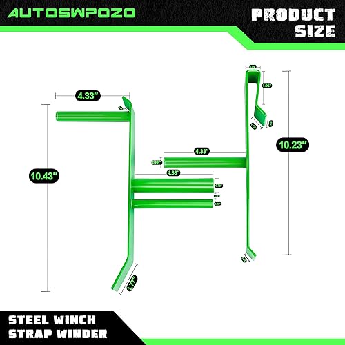 Miniatura 9 de AUTOSwpozo Enrollador de correa de cabrestante, enrollador de correa de amarre de carga, correas de cabrestante de remolque de cama plana