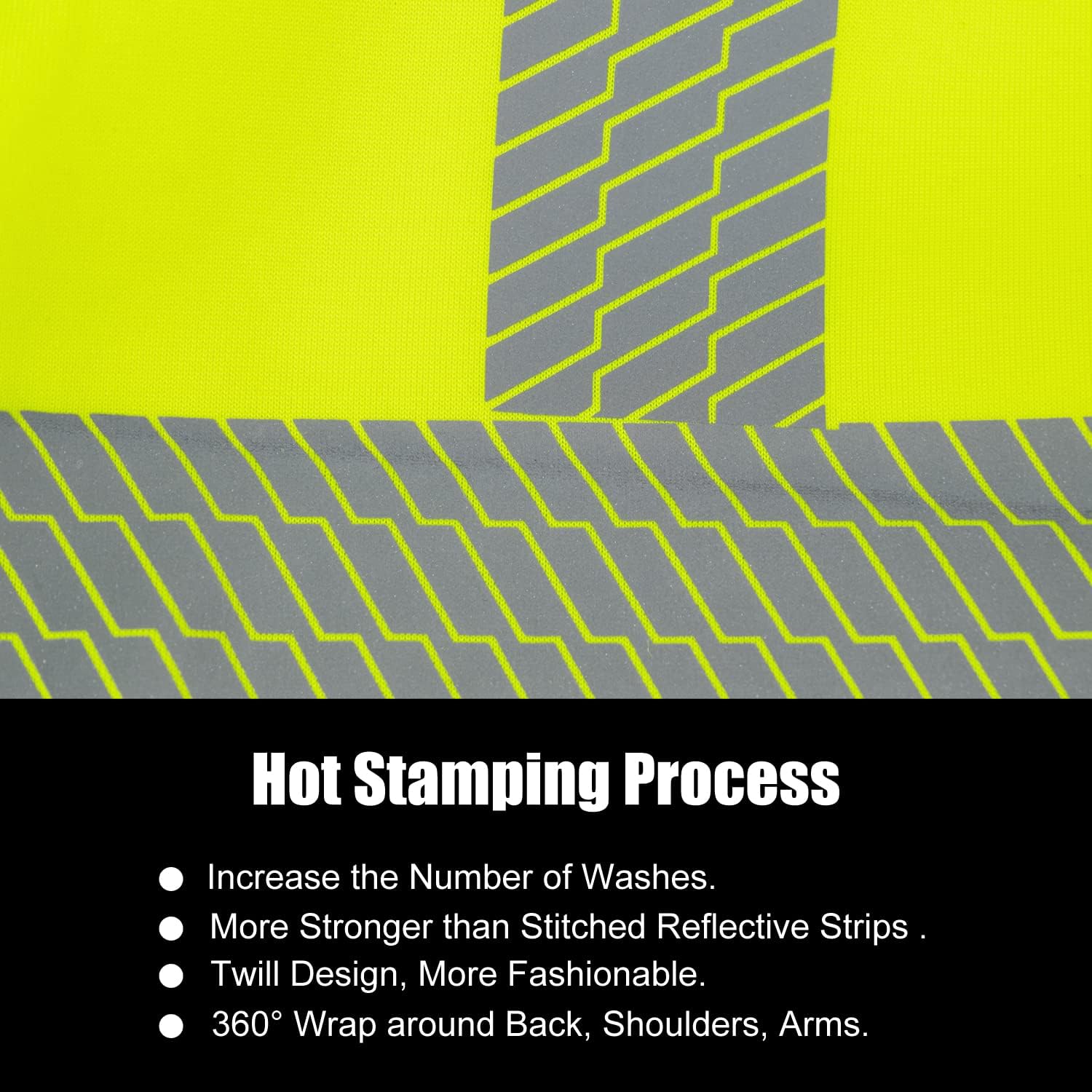 FONIRRA Hi Vis Hoodie for Men Reflective ANSI Class 3 Safety Sweatshirts High Visibility Construction Work Winter Pullover Yellow - Image 4