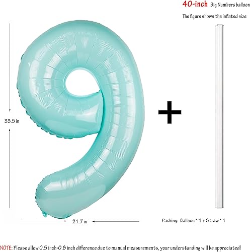 Vista 368 de 40" Macaron purple Number Balloons Helium Foil Mylar Balloon Birthday Party banquet Decoration 9