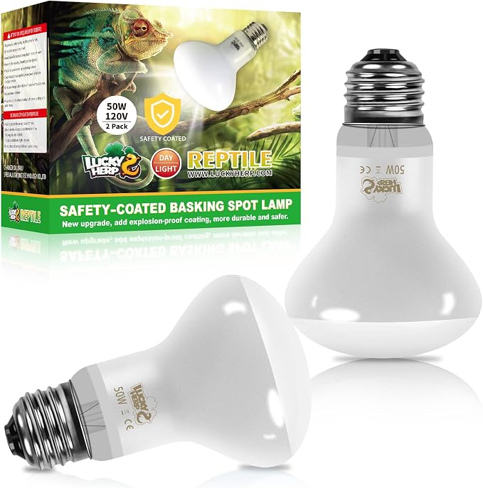 LUCKY HERP 75W Reptile Heat Bulbs - 2 Pack, Infrared Lamp For Bearded Dragons, Lizards, Turtles - View #9