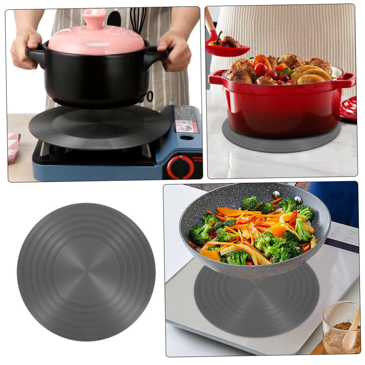 Difusor de Calor para Estufa de Gas Placa de Conducción Uniforme Aluminio para Cocina Bandeja Descongelante Multifuncional para Protección y Distribución Térmica