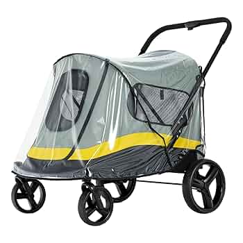 Amazon | MOTOSTAR ペットカート用 レインカバー 透明 大型 防風