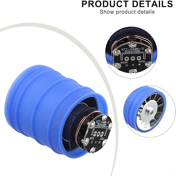 12V DC Brushless High-Speed Blower Motor – 130000 RPM Turbo Fan Motor with Zinc Alloy Housing, Pure Copper Coil & Imported Ball Bearings for Industrial Handheld Blowers,(12V 11W)