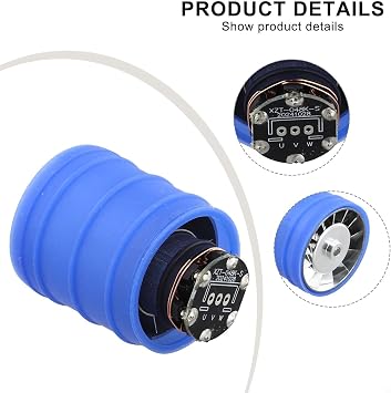 12V DC Brushless High-Speed Blower Motor – 130000 RPM Turbo Fan Motor with Zinc Alloy Housing, Pure Copper Coil & Imported Ball Bearings for Industrial Handheld Blowers,(12V 11W)