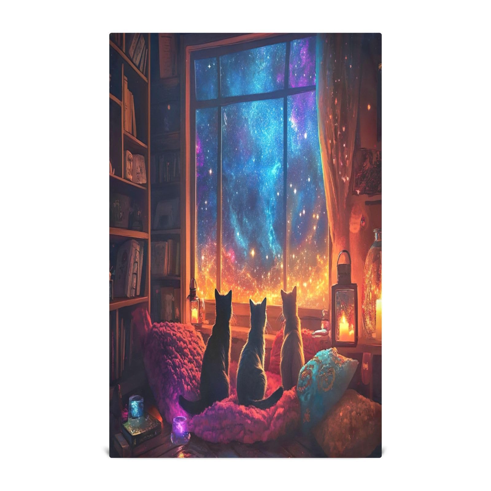 Paños de cocina de galaxia absorbentes juego de 6 trapos de algodón de 28x18 pulgadas