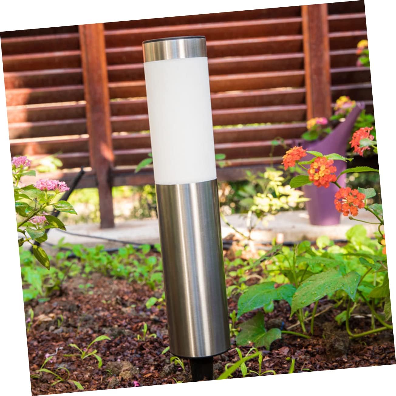 Solar Powered Ground Lamp LEDs Landscape Stick Light for Outdoor Garden Courtyard Easy Installation Design Up to Hours