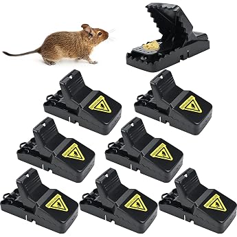Mouse Trap Set of 8 Professional Mouse Trap Rat Trap with Removable Bait Scarf Efficient and Reusable Mouse Trap for Kitchen Home and Garden