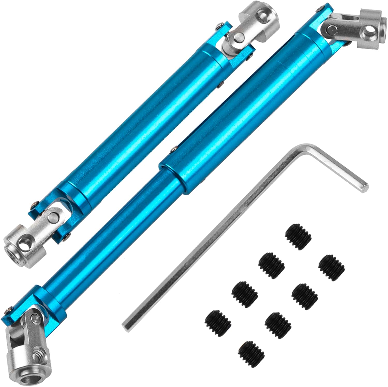 1Pair ShareGoo Aluminium Alloy RC Car Drive Shaft 103-148mm Universal Joint CVD DriveShaft Compatible with Axial SCX10 Tamiya CC01 D90 RC4WD TF2 HSP Redcat 1/10 RC Crawler (Red)