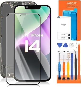 Soft OLED for iPhone 14 Screen Replacement for iPhone 14 LCD Display A2882, A2649, A2881, A2884, A2883 LCD Digitizer Touch Screen Assembly Repair Part with Protective Film+Tools
