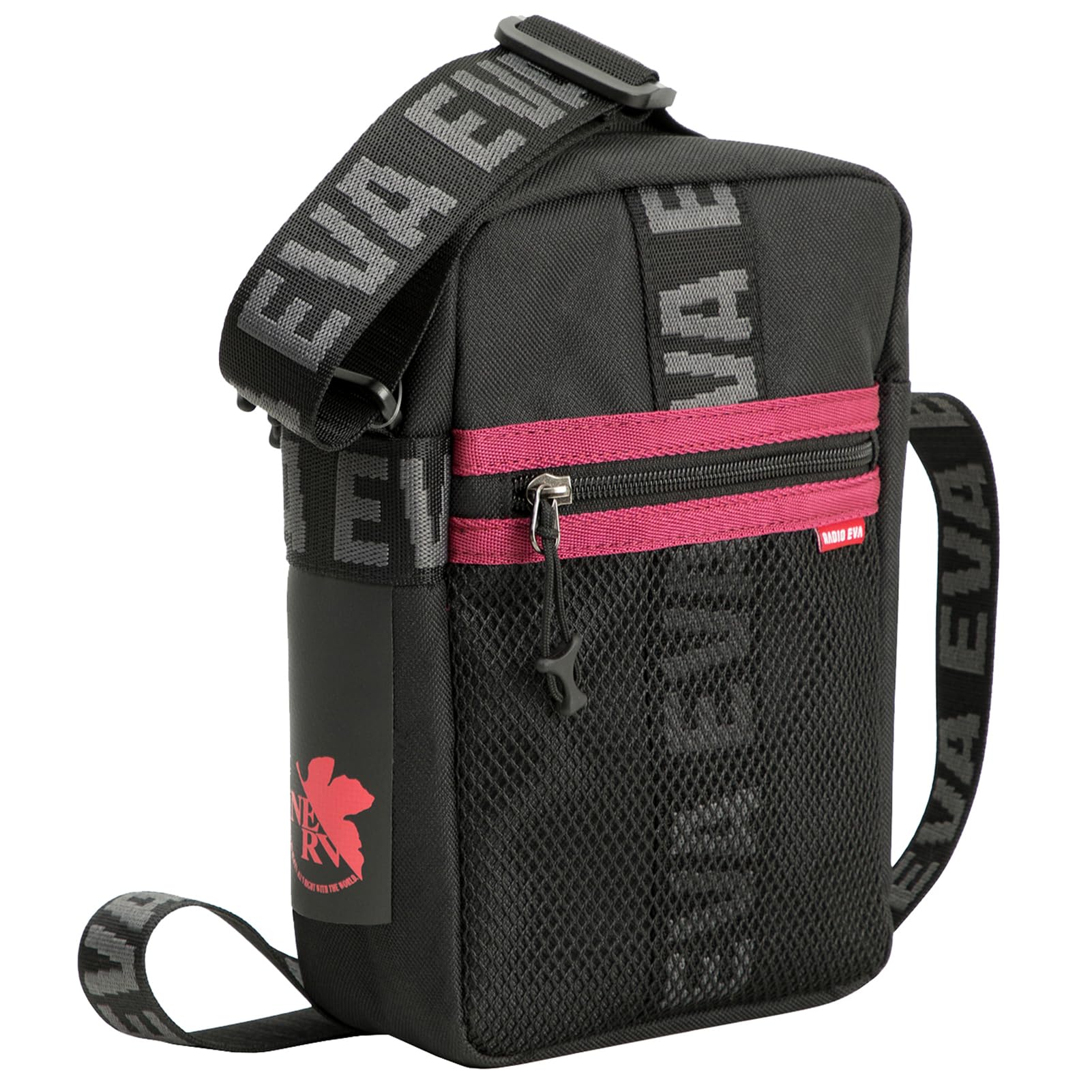 FIREFIRST Neon Genesis Evangelion Small Crossbody Shoulder Bag for Men Black