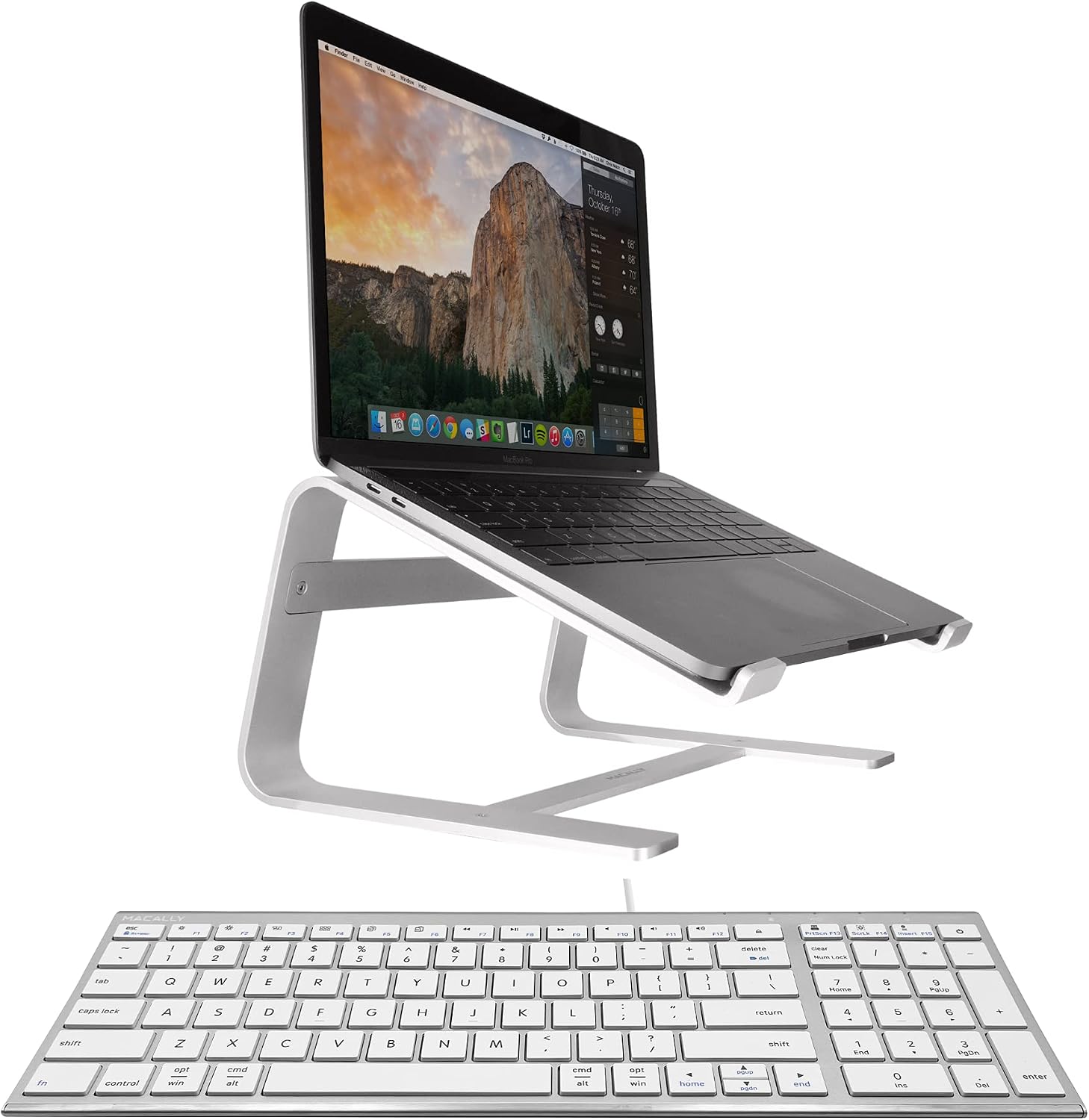 Macally Computer Stand Amazon.com: Macally Small Wired Keyboard and an Ergonomic Laptop Stand ...