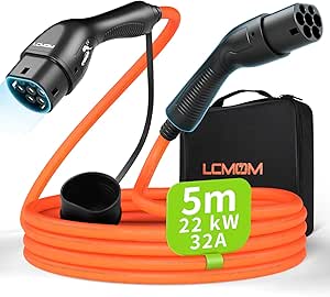 Coolladen Tipo 2 Cavo Di Ricarica Per Auto Elettrica 22KW 32A 3 Fasi Caricatore Ev Con Borsa Da Trasporto Compatibile Con Qualsiasi Auto Elettrica - Foto 7