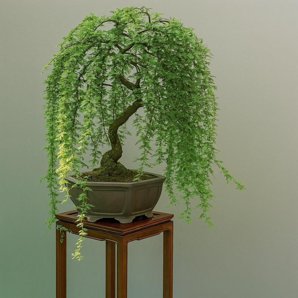 CZ Grain Bonsai Green Weeping Willow Tree Cutting - Thick Trunk Start, Dwarf Bonsai Material