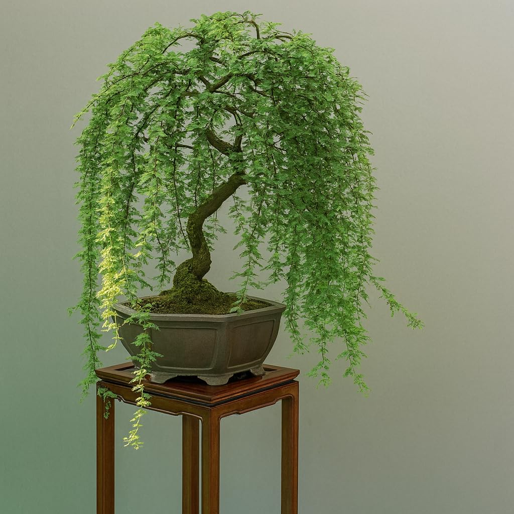 CZ Grain Bonsai Green Weeping Willow Tree Cutting - Thick Trunk Start, Dwarf Bonsai Material