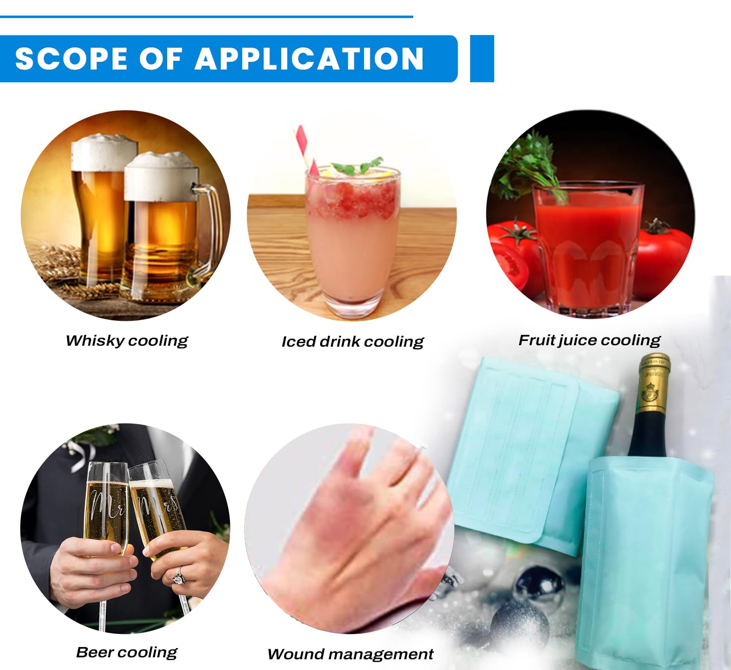 Active Wine Cooler, Freezer Sleeve, Cooler- Carrier, Quick Cooling, Cooling and Keeps Your Drink Cold Keep Cool and Chill Champagne Wine (2 Packs) — Amazon image 3