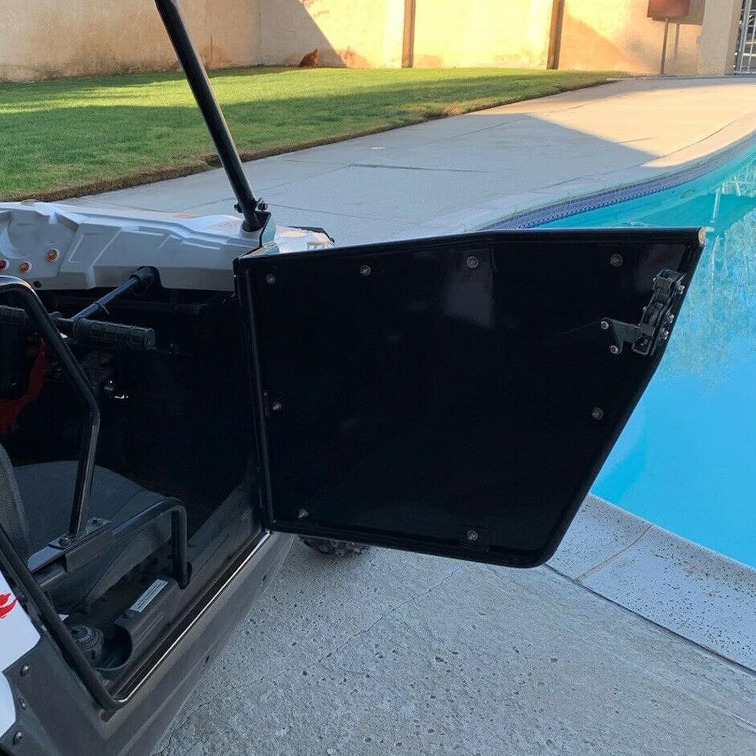 HECASA Cab Doors Set Compatible with All Years Polaris RZR 170 UTV Powder Coated Aluminum Full Swing Open 2PCS