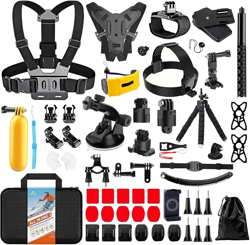Upgrade Action Camera Accessories Kit Compatible with GoPro DJI Insta360 | 70in1 Camera Accessory Bundles for GoPro 13 12 11 10 9 8 7 6 5 4 3 Max 11 mini Insta360 X5 X4 X3 DJI Osmo Action 6 5Pro 4 3