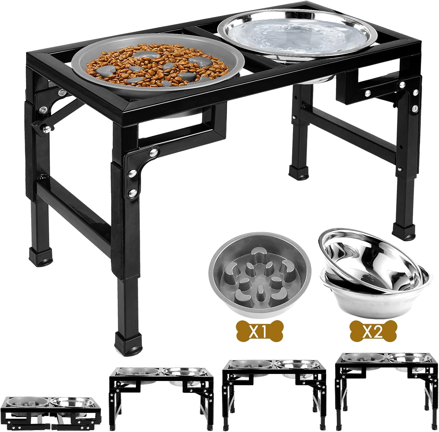 Pet Supplies Elevated Dog Bowls for Large Medium Dogs, Raised Dog