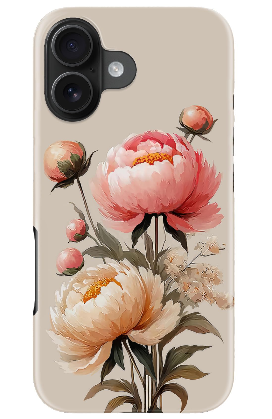 DorisMax for iPhone 16 Case - Wireless Charging Compatible - Dual-Layer Hard Shell + Silicone Cover - Shockproof Protective Phone Case with Stylish