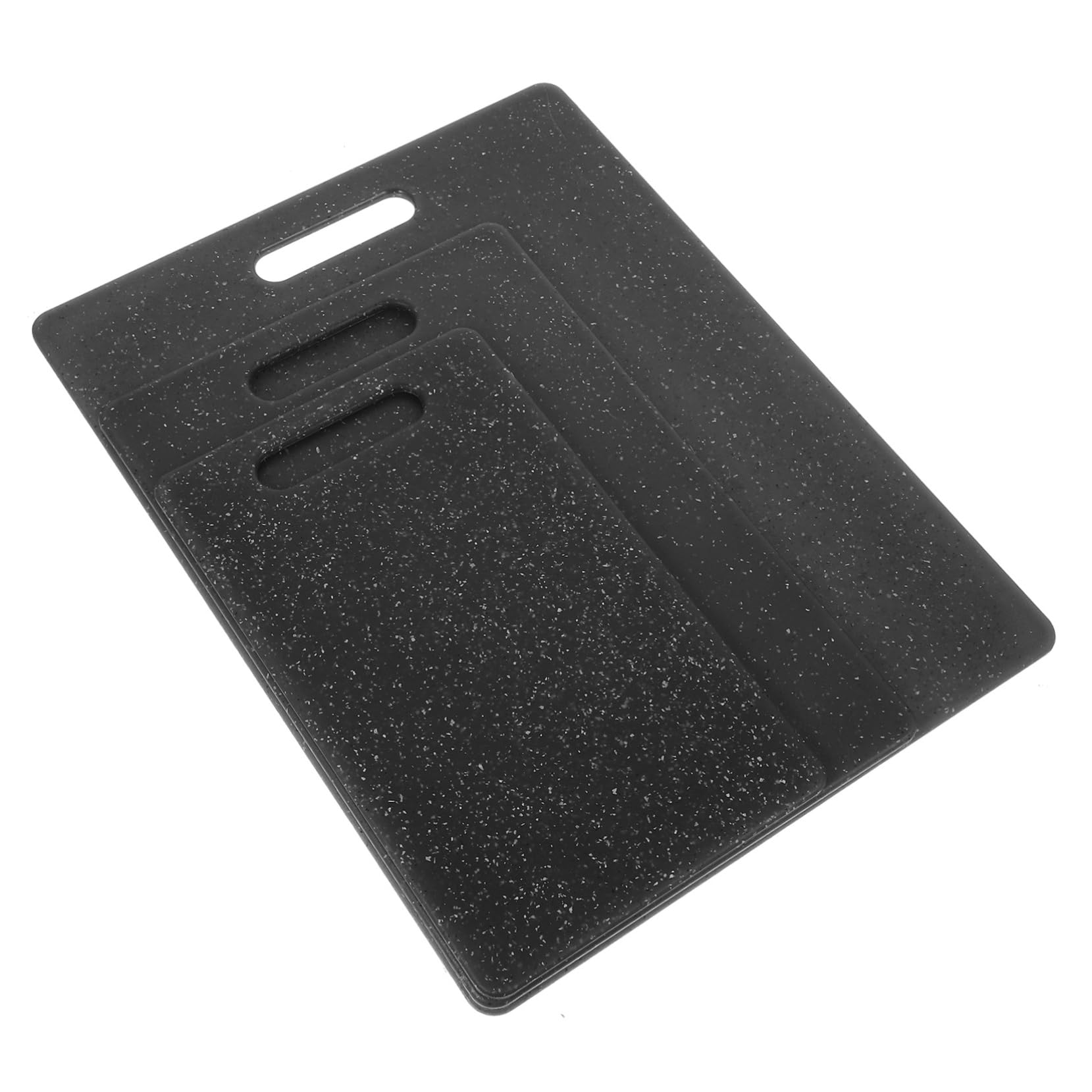 Taglieri da Cucina in Plastica Rigidi Nero 3 Pezzi Tagliere Antiscivolo per Frutta Verdure e Carne Utensili da Cucina Resistenti e Riutilizzabili
