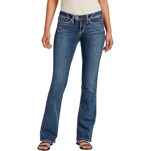 Silver Jeans Co. Women's Tuesday Low Rise Slim Bootcut Jeans