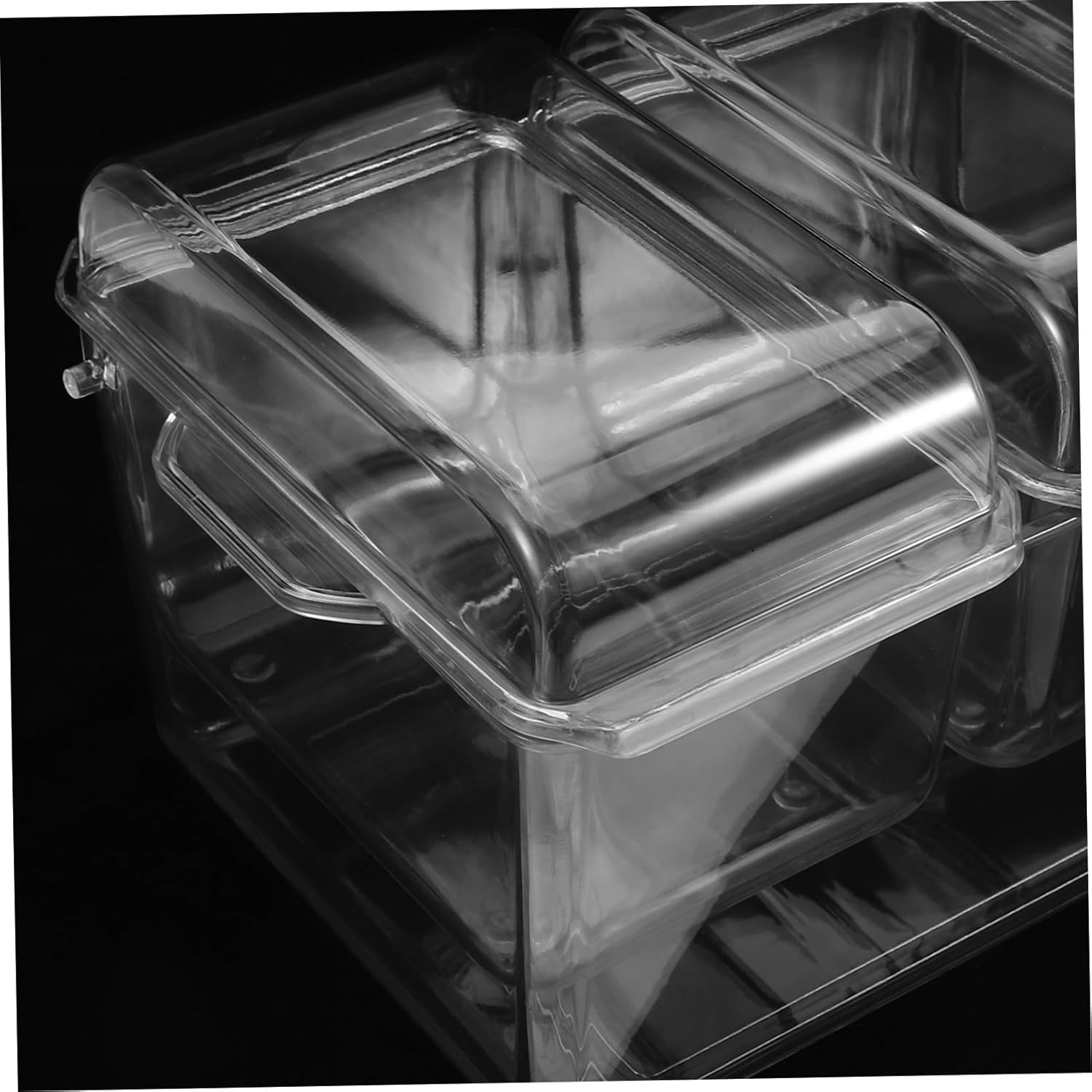 Removable Dishes Serving Tray Lids Snack Cart for Outdoor Large Capacity Fruit Containers for Fridge